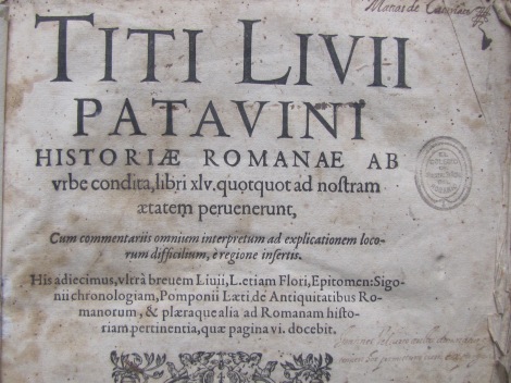 Tito Livio "Ab Urbe Conditia" Edición de 1573 del Archivo Histórico UR