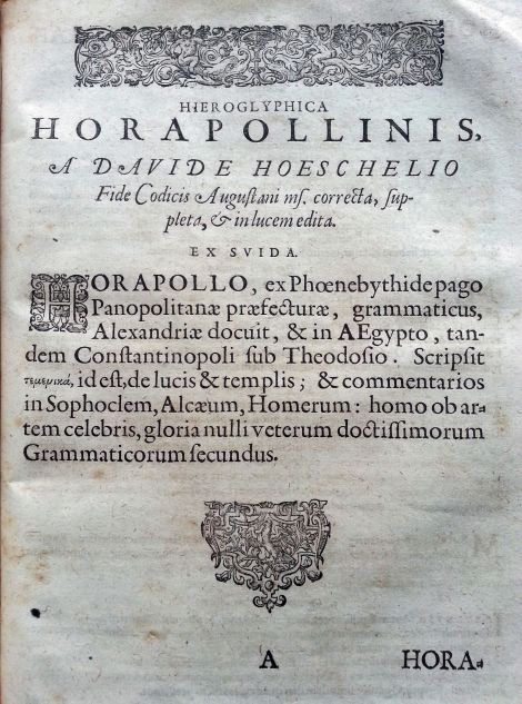 Breve relato sobre la vida de Horapollo