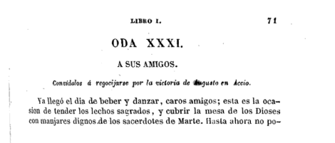 Odas de Quinto Horacio Flaco. Madrid, 1847.